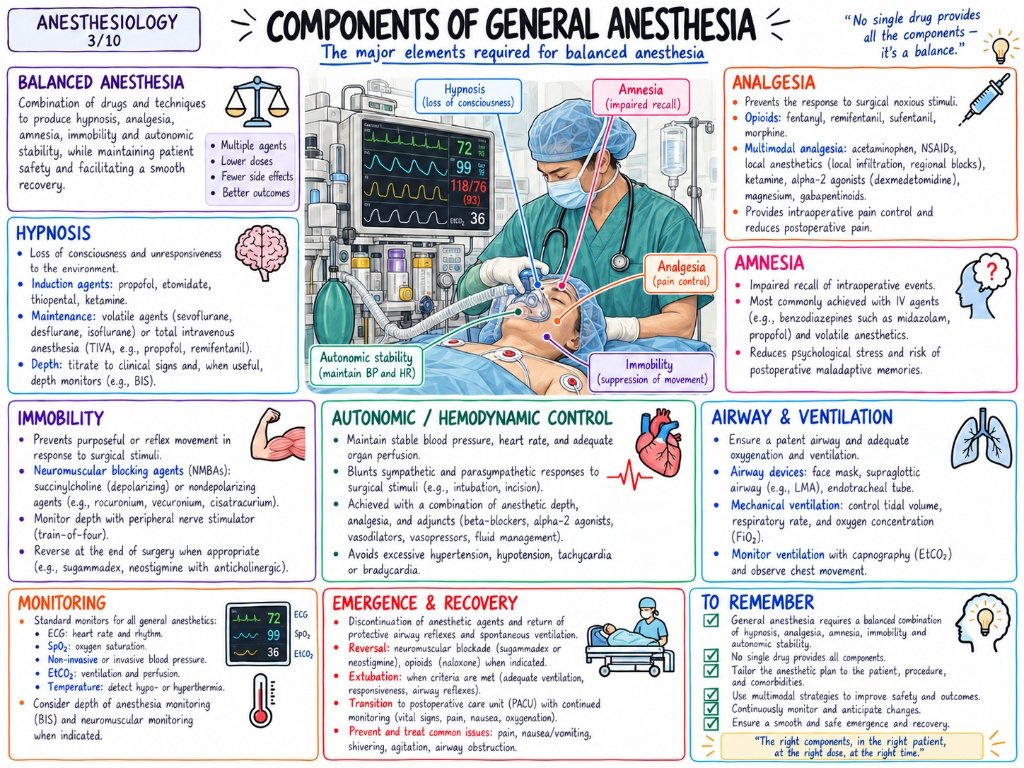 Types of Anesthesia โ General, regional, local and sedation-based approaches