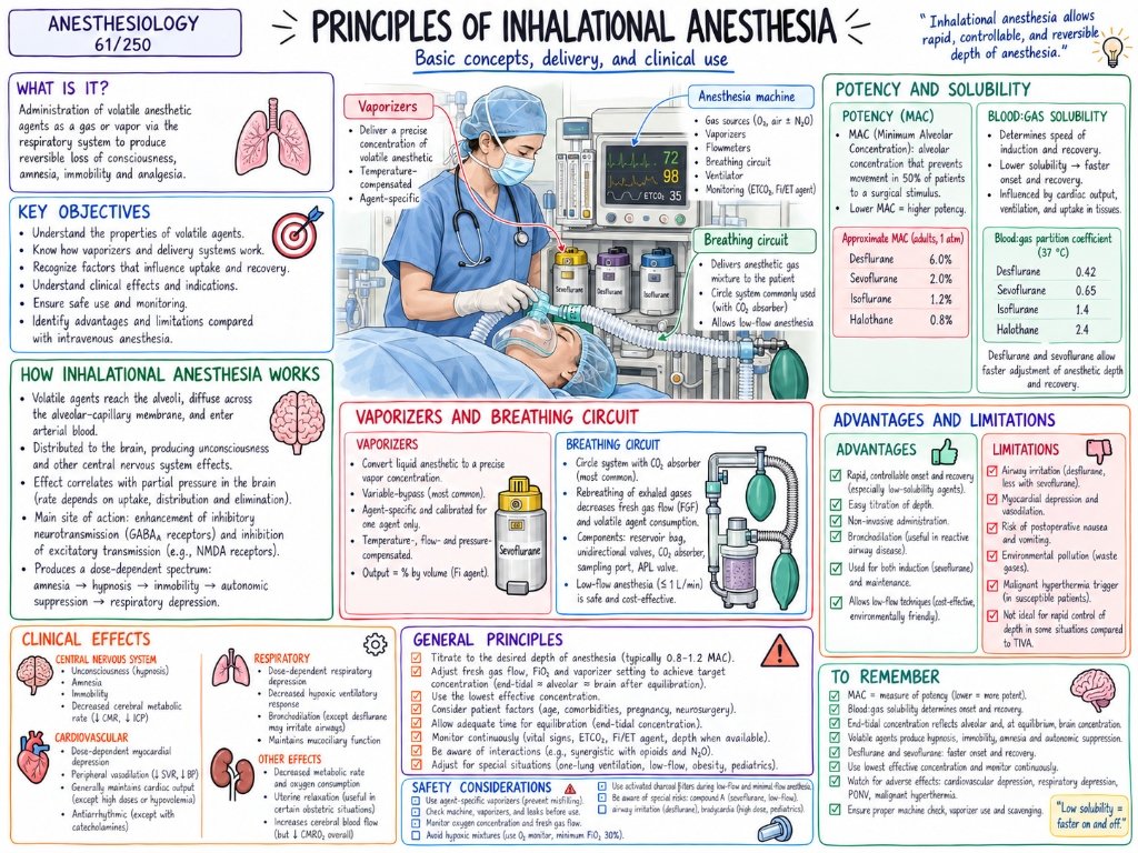 Principles of Inhalational Anesthesia โ Basic concepts, delivery, and clinical use