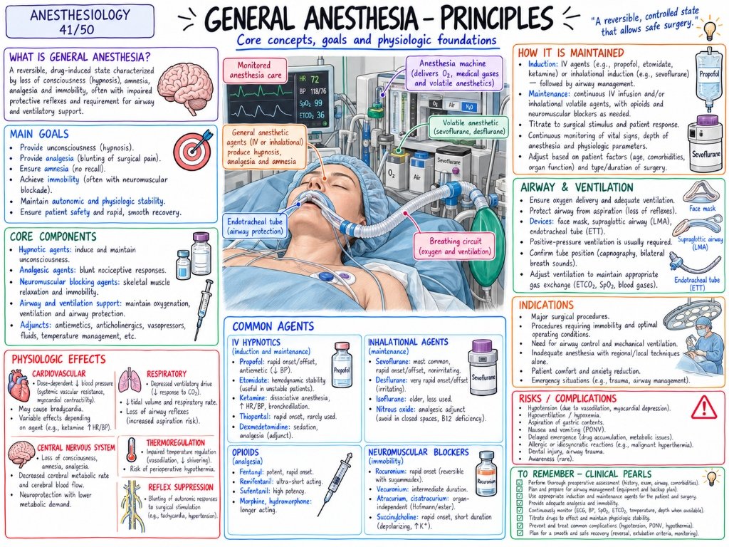 General Anesthesia Principles โ Core concepts, goals and physiologic foundations